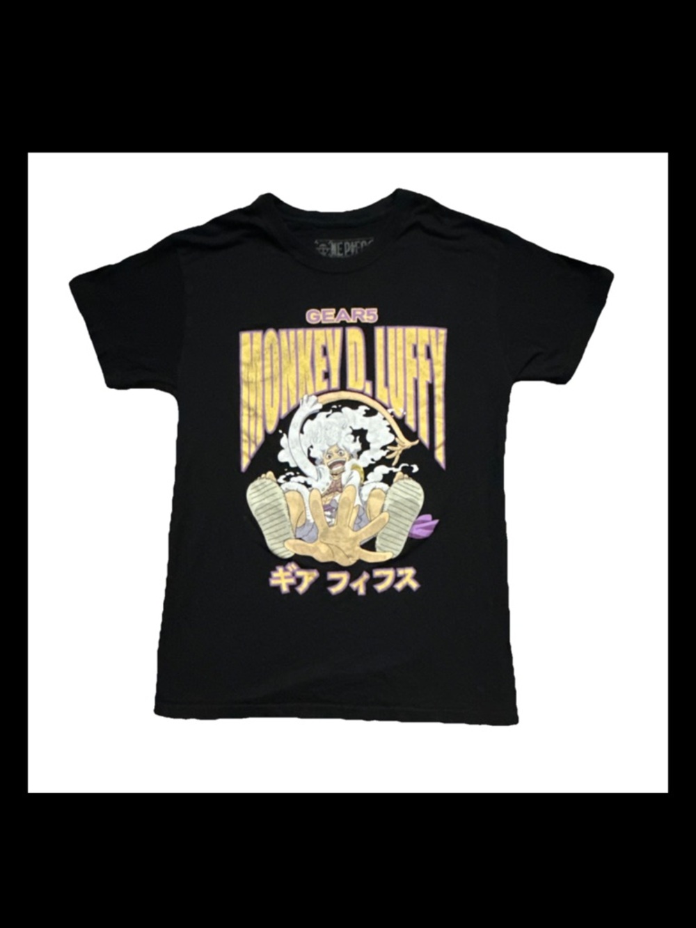 Monkey D. Luffy Black Medium One Piece Anime Graphic Tee